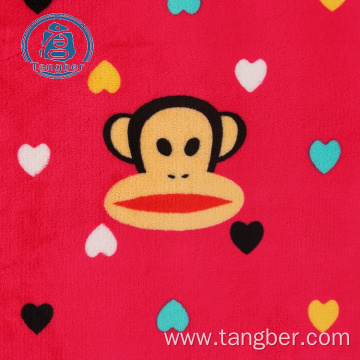 100% polyester fleece blanket printed flannel fabric